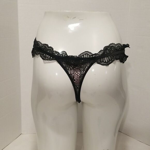 NWT VICTORIA SECRET VINTAGE PANTIES XLARGE BLACK LACE - Picture 5 of 10